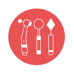 Dental tools Vector Icon

