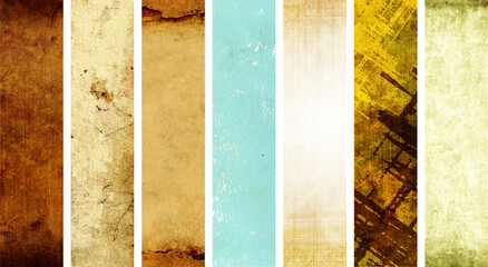 Collection banners with texture old paper