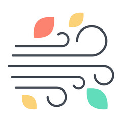 Wind Flat Icon