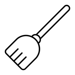 Broom Thin Line Icon