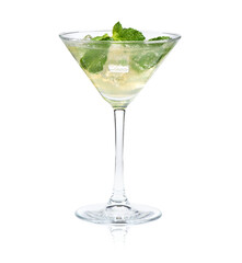 Mojito cocktail isolated on a white background