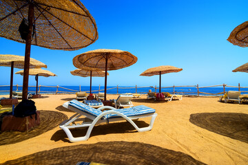 Vacation on the beach of Red sea in Egypt