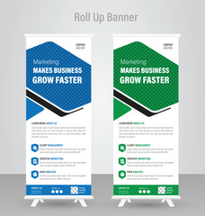 Obraz premium Corporate roll up banner design for service promotion 