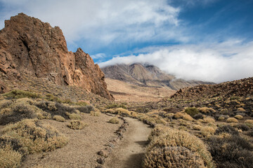 Los Roques de Garcia in the Teide National Park, World Heritage Site (Tenerife - Spain)