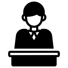 male lecturer icon