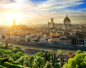 Fototapeta na wymiar Magnificent basilica of Santa Maria del Fiore in Florence, Italy