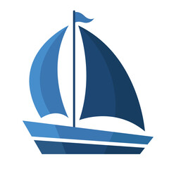 sail boat Minimal Logo yacht Flat Pictogram Symbol