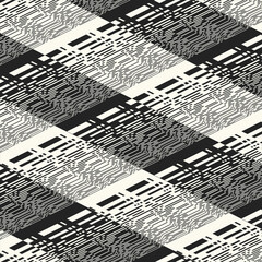 Monochrome Glitch Stroke Textured Broken Striped Pattern
