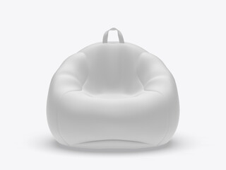 Bean bag for branding and mock up. Blank 3d illustration.