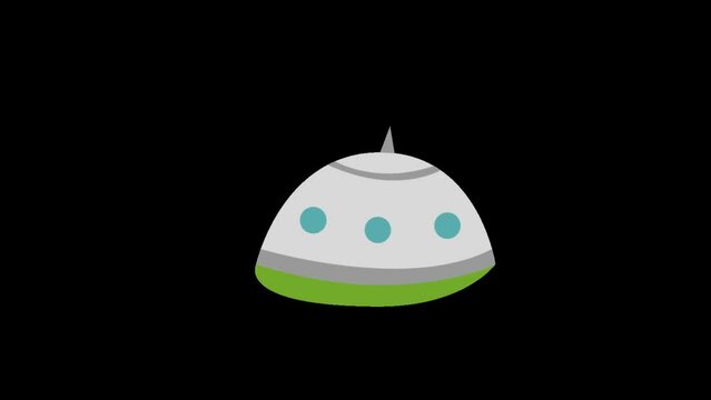 Animated UFO Turtle icon background animated, logo symbol, social media