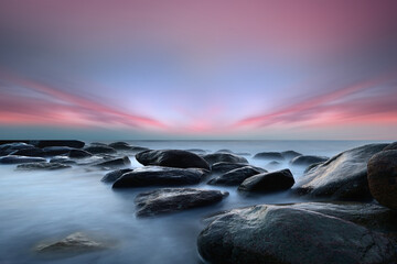 colourful long exposure seascape