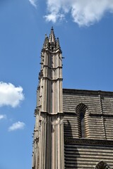 Orvieto and a detail of the front of its magnificent cathedral