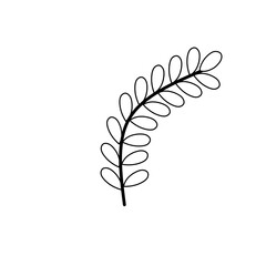 leaf isolated plat and flowers village