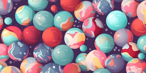 Sweet Jawbreakers Candy Cartoon Horizontal Background Illustration. Sweet Dessert From Confectionery. Ai Generated Drawning Background Illustration with Delicious Flavory Jawbreakers Candy.