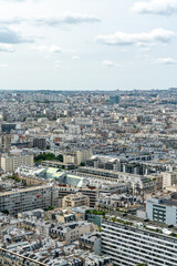 Fototapeta na wymiar Beautiful view of the city of Paris from the top of the Eiffel Tower