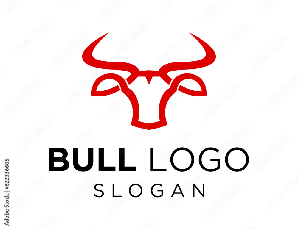 Aufkleber logo about bull on a white background. created using the coreldraw application.