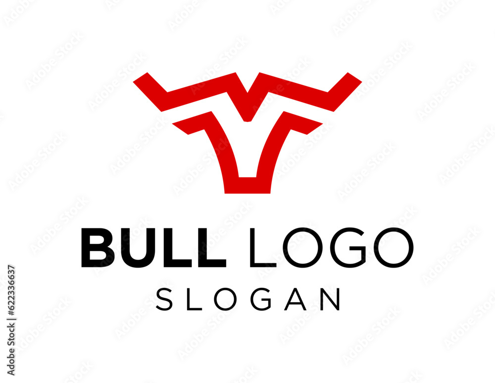 Aufkleber logo about bull on a white background. created using the coreldraw application.
