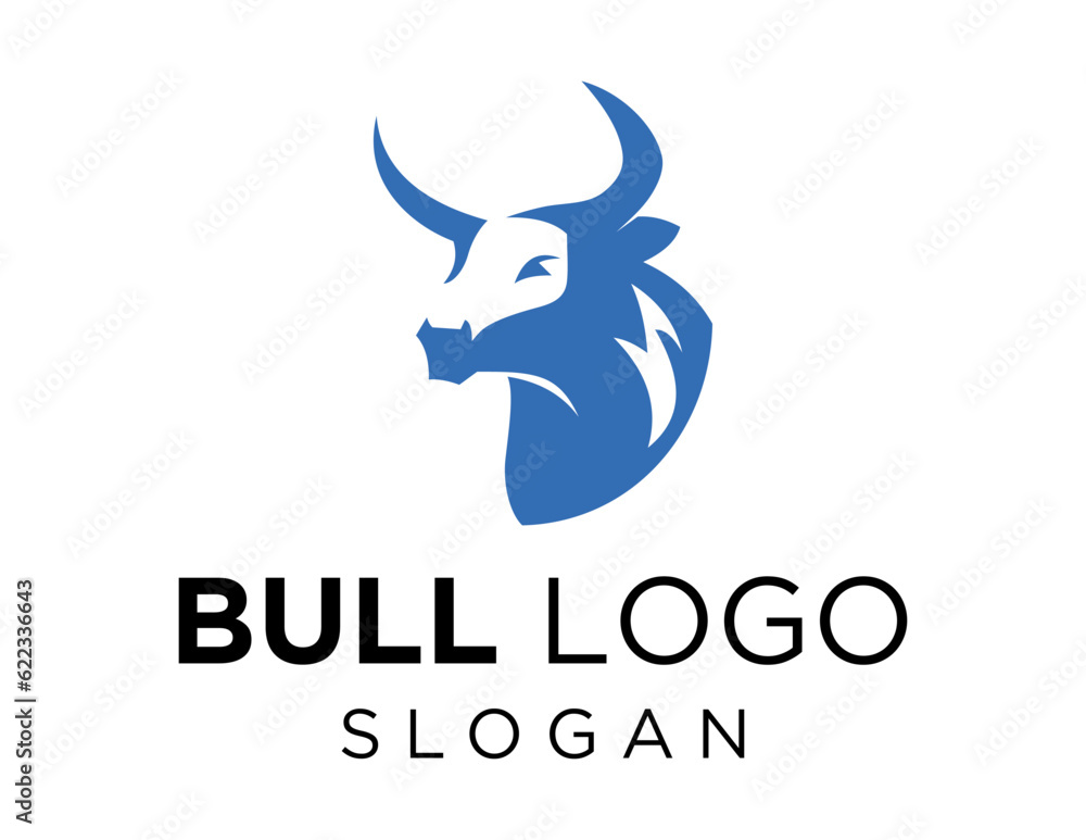 Aufkleber logo about bull on a white background. created using the coreldraw application.