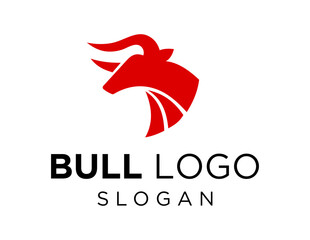 Logo about Bull on a white background. created using the CorelDraw application. - obrazy, fototapety, plakaty