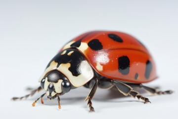 Fototapeta premium Close-up of a ladybug isolated on a white background.