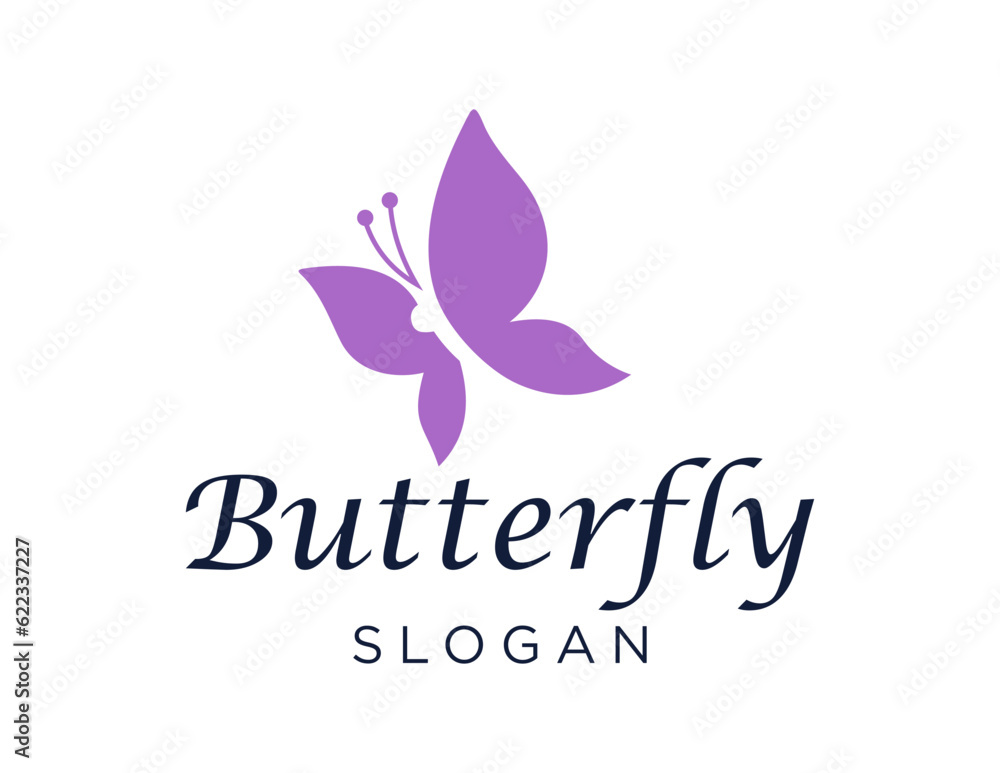 Poster logo about butterfly on a white background. created using the coreldraw application.