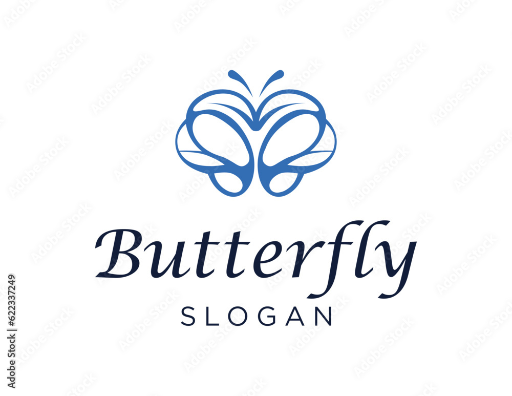 Aufkleber logo about butterfly on a white background. created using the coreldraw application.