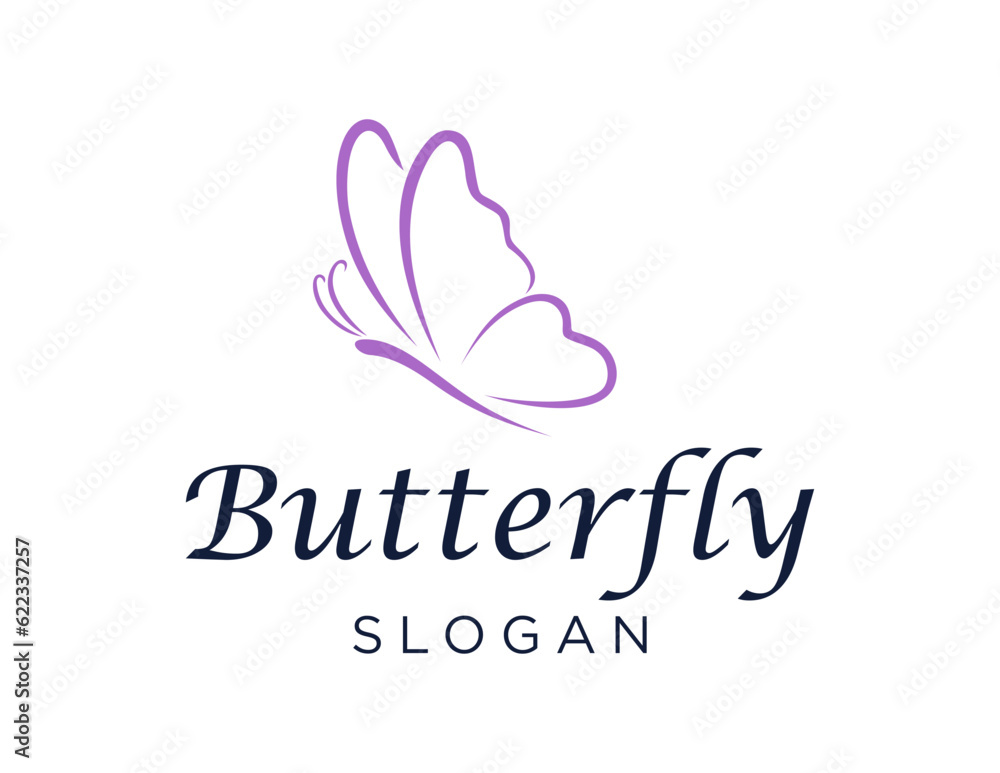 Aufkleber logo about butterfly on a white background. created using the coreldraw application.