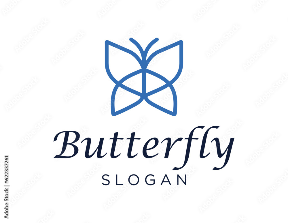 Aufkleber logo about butterfly on a white background. created using the coreldraw application.
