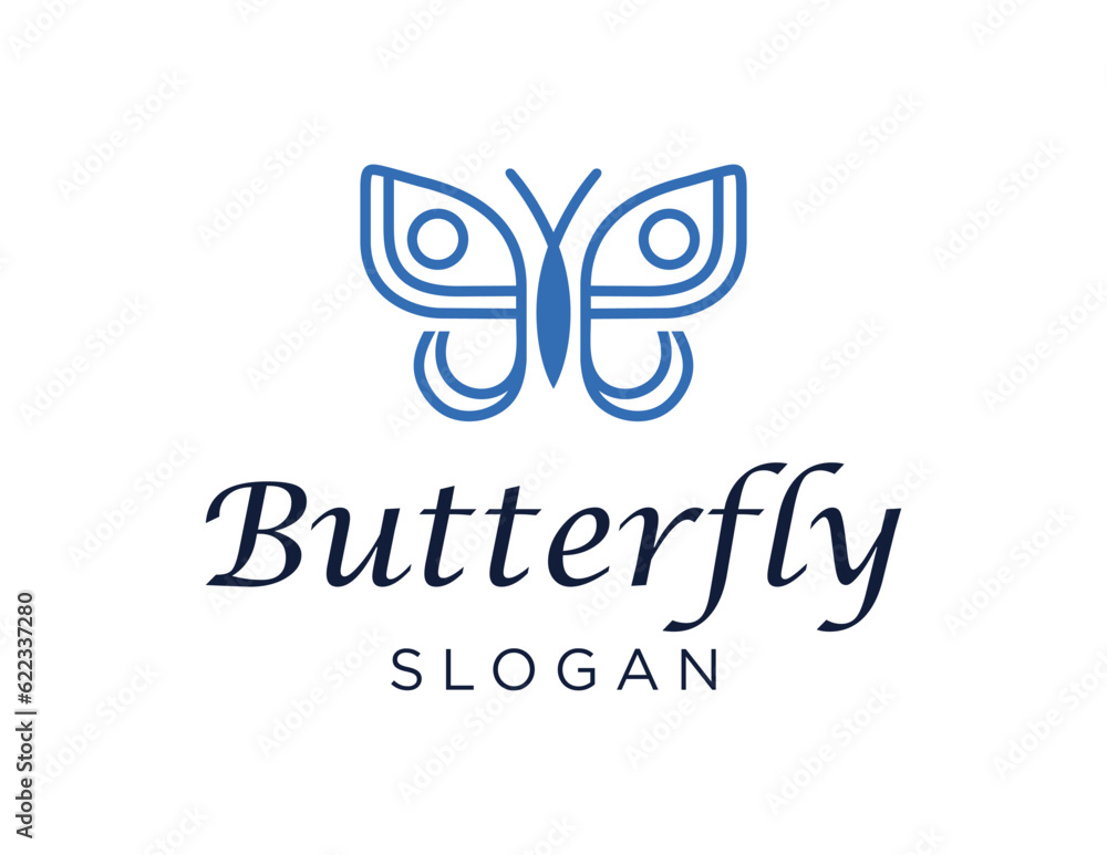 Poster logo about butterfly on a white background. created using the coreldraw application.