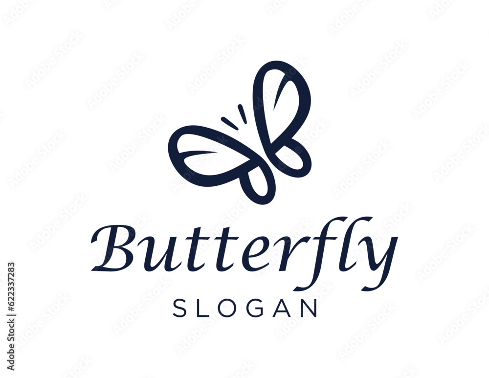Poster logo about butterfly on a white background. created using the coreldraw application.