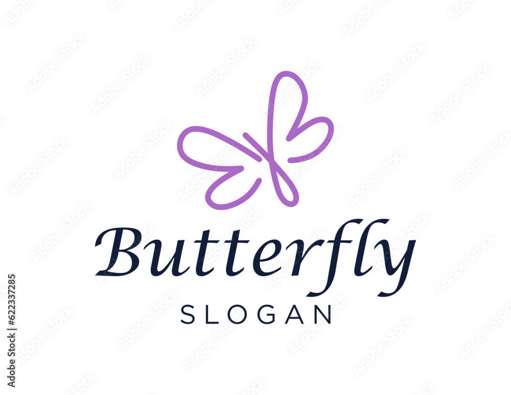 Poster logo about butterfly on a white background. created using the coreldraw application.
