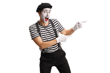 Mimic pointing at something