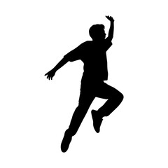 jumping figure silhouette illustration