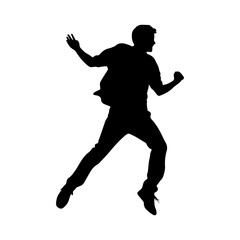 jumping figure silhouette illustration