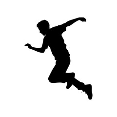 jumping figure silhouette illustration