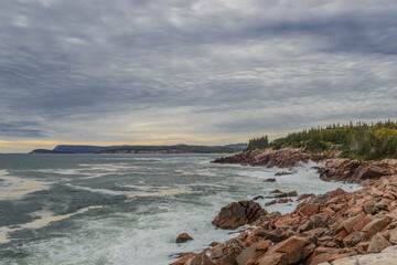 Scenic view (Highlands National Park, Cabot Trail, Cape Breton, Nova Scotia, Canada)