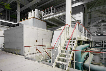 Closeup view of power generator.