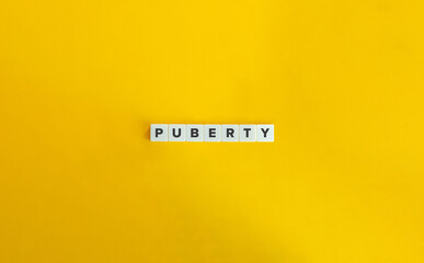 Puberty Word and Concept Image.