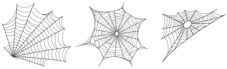 Schilderijen op glas Vector Set of spider web on white © senimanto