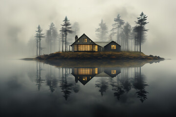 Fototapeta premium magic surrealistic landscape