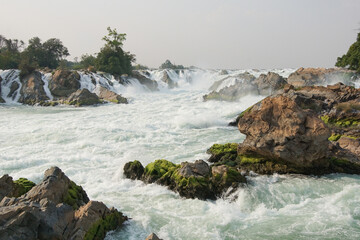 Khone Phapheng Waterfalls, Mekong River, Laos, Asia