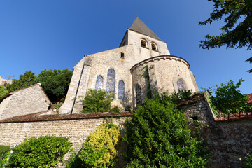 Fototapeta na wymiar Church of Yèvre-Le-Châtel village in Centre-Val-De-Loire region