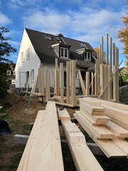 Holzbau, Anbau an ein Einfamilienhaus