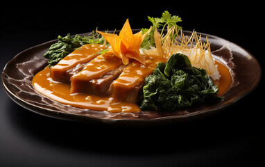 Japanese kare dish created with Generative AI technology