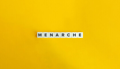 Menarche Word and Concept Image.