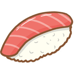 Salmon sushi illustration