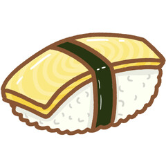 Sweet Egg Sushi illustration