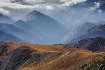 mountain landscape in Parang Mountains in Romania