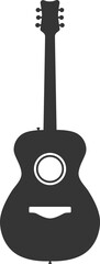 Guitar icon vector. Acoustic musical instrument sign.