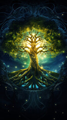 Generative ai of Yggdrasil tree